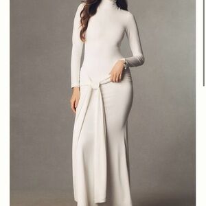 Bardot Alix Long-Sleeve Tie-Front Maxi Dress